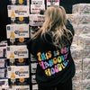 blonde girl picking out coronas in black classic Hangover Hoodie